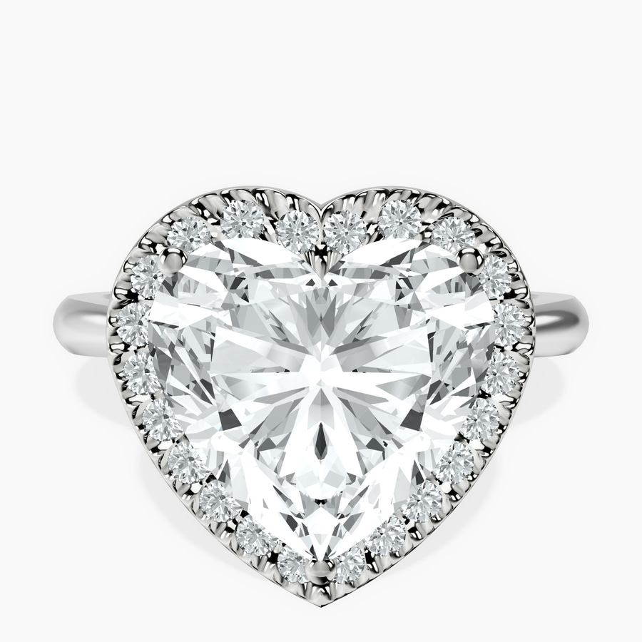 18kt White Gold Harriet Halo 2mm Lab Diamond Ring front image