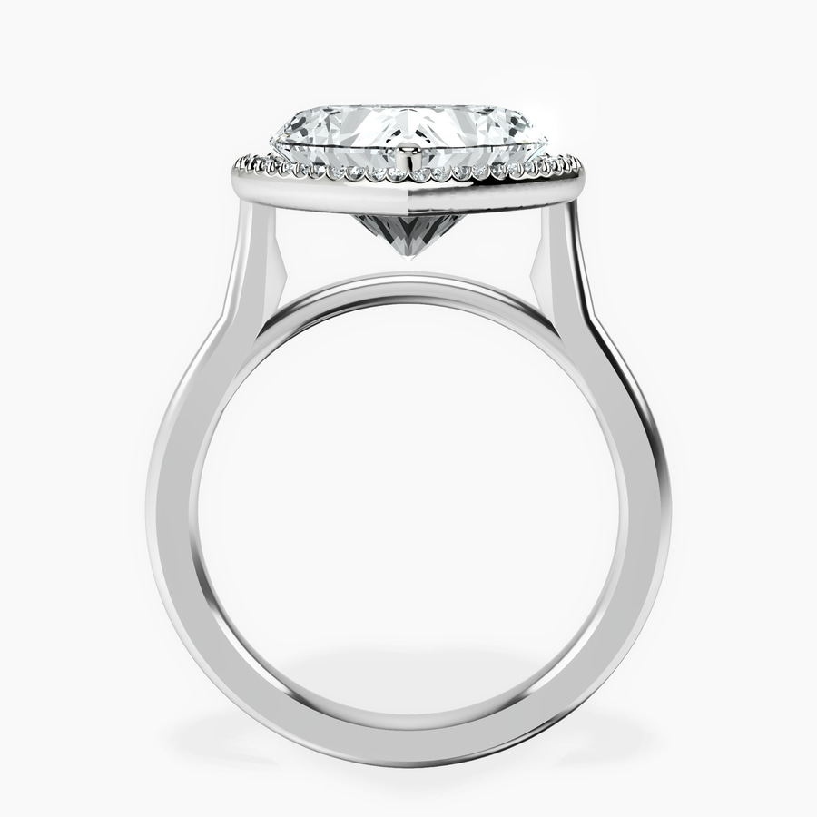18kt White Gold Harriet Halo 2mm Lab Diamond Ring side right image one