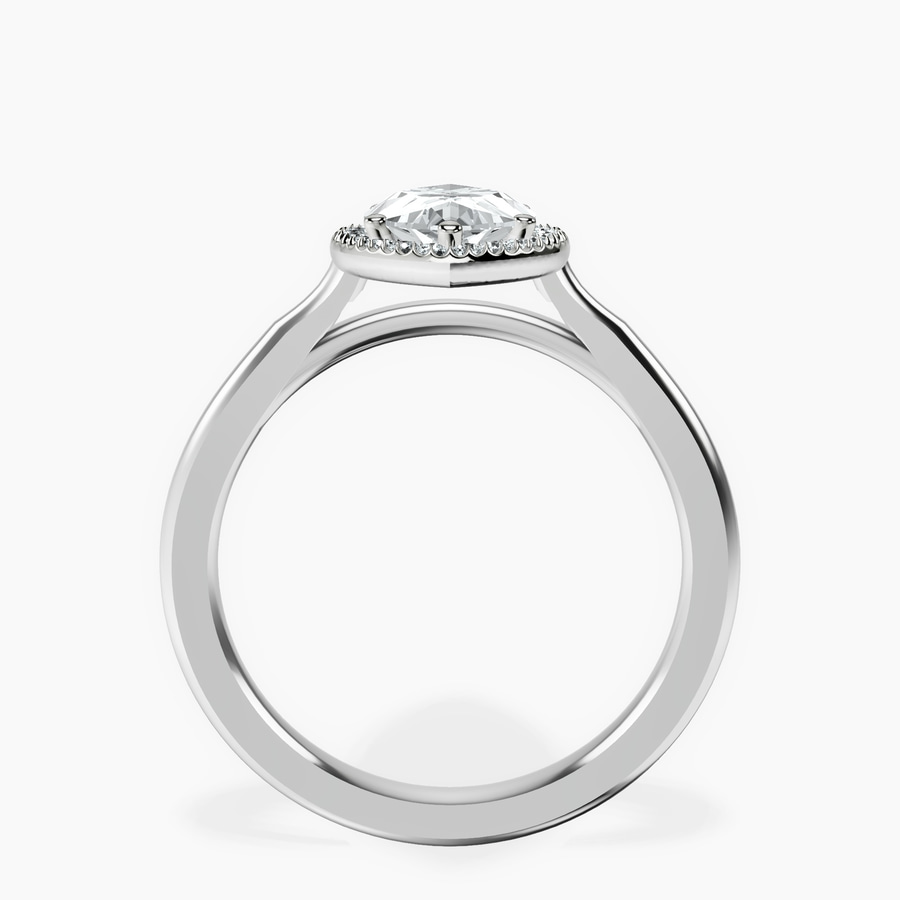 18kt White Gold Harriet Halo 2mm Lab Diamond Ring side right image one