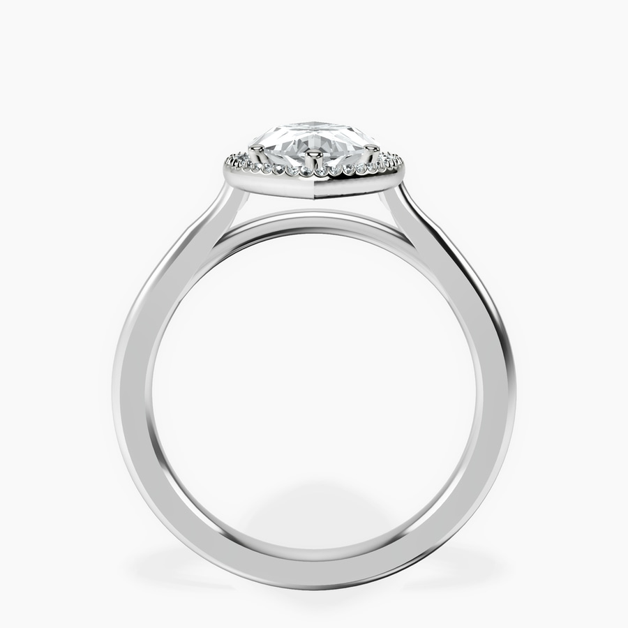 Platinum Harriet Halo 2mm Lab Diamond Ring side right image one