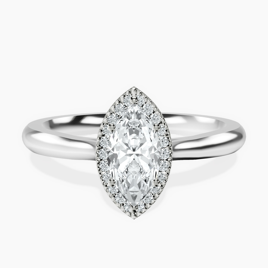 Platinum Harriet Halo 2mm Lab Diamond Ring front image