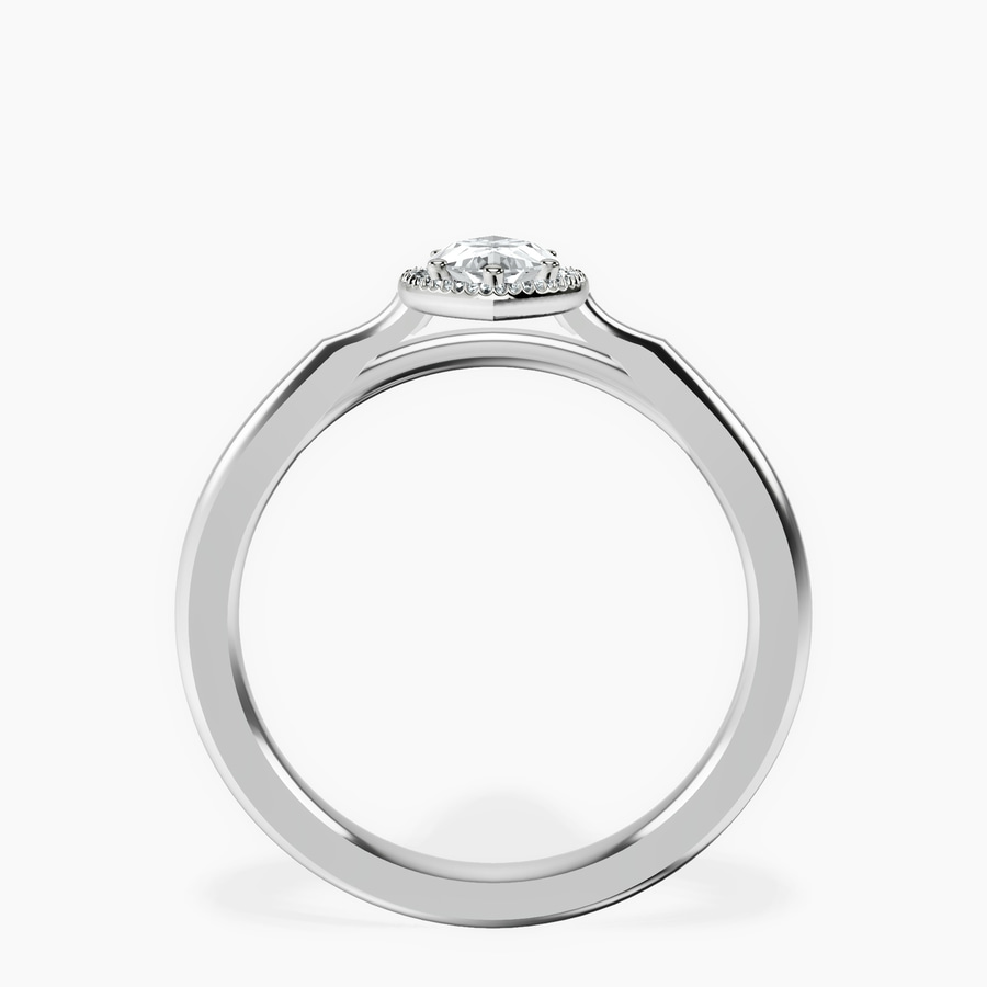 Platinum Harriet Halo 2mm Lab Diamond Ring side right image one