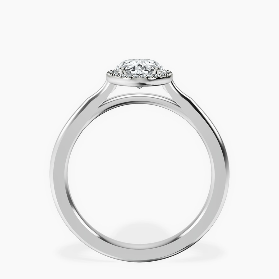 Platinum Harriet Halo 2mm Lab Diamond Ring side right image one