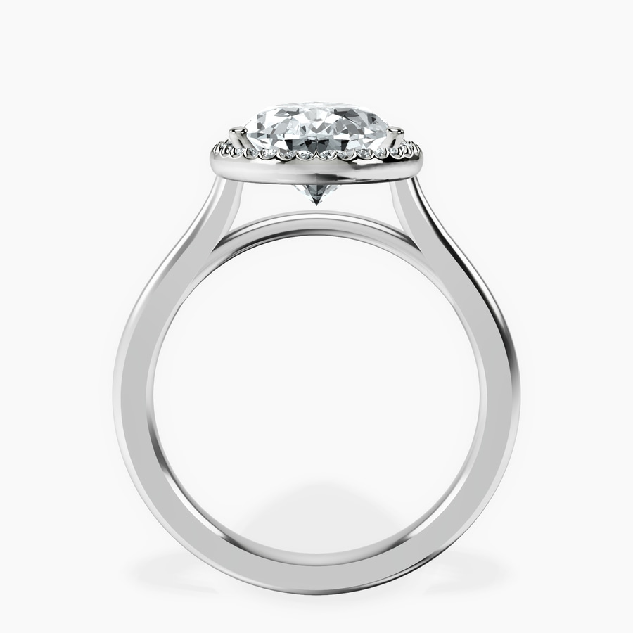 Platinum Harriet Halo 2mm Lab Diamond Ring side right image one