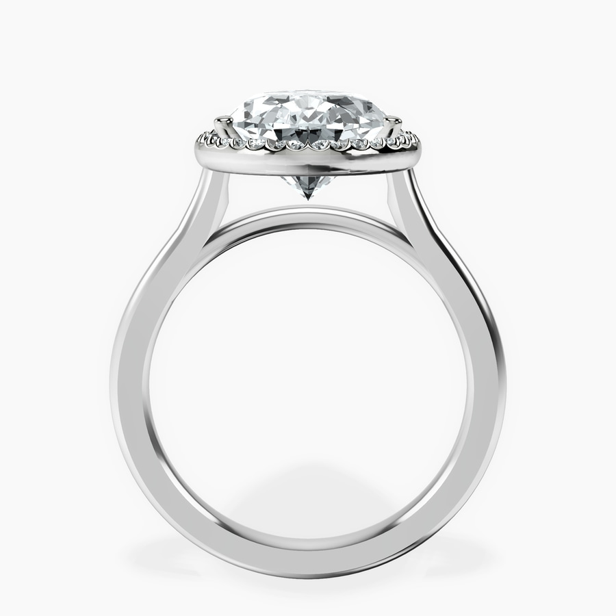 Platinum Harriet Halo 2mm Lab Diamond Ring side right image one