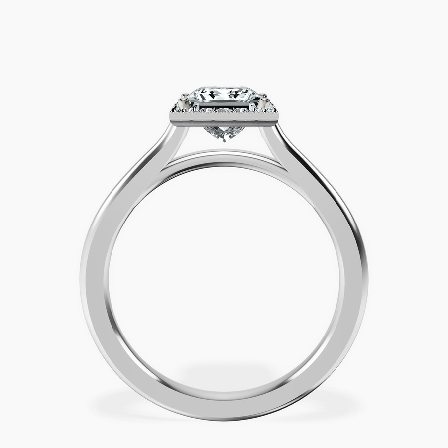 Platinum Harriet Halo 2mm Lab Diamond Ring side right image one