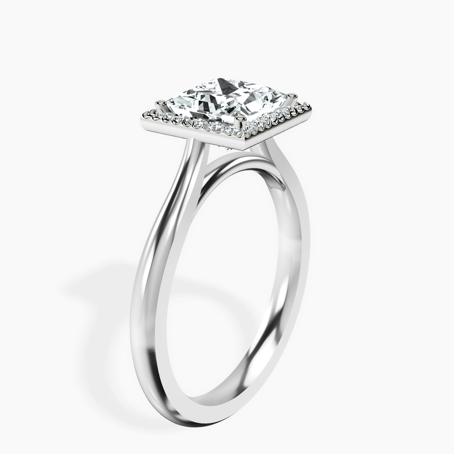 Platinum Harriet Halo 2mm Lab Diamond Ring standing product image one