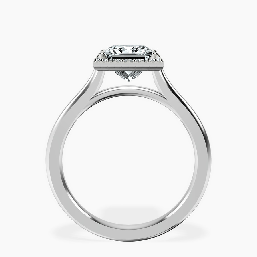 Platinum Harriet Halo 2mm Lab Diamond Ring side right image one