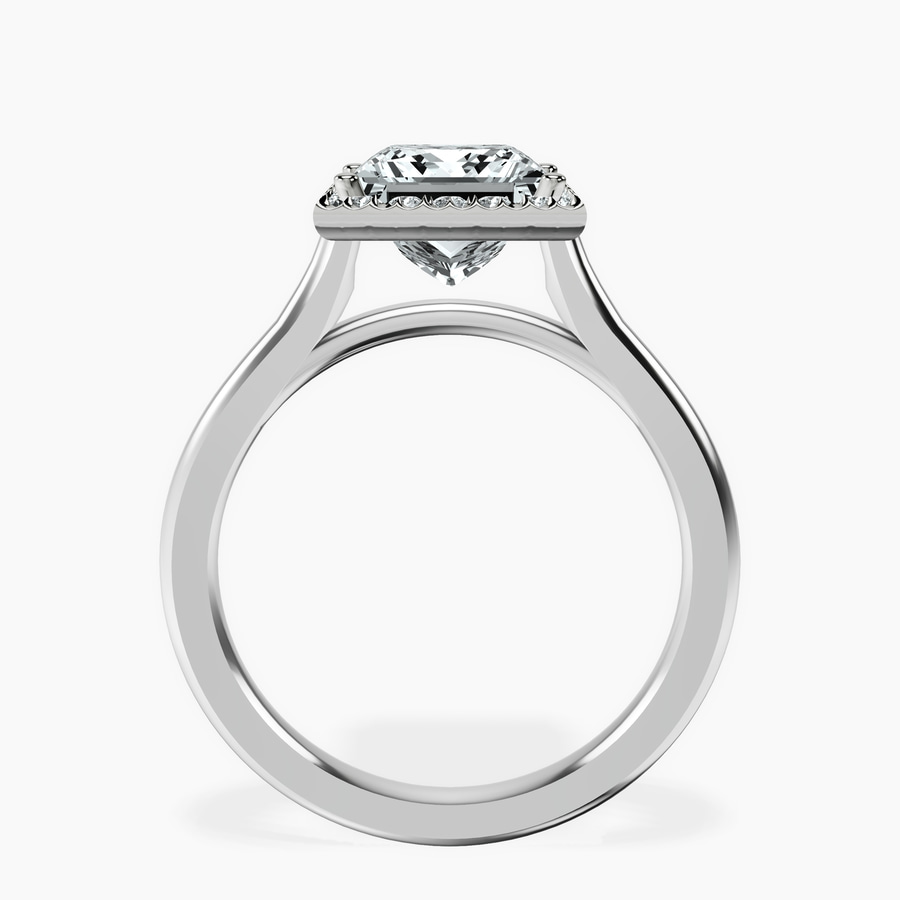 Platinum Harriet Halo 2mm Lab Diamond Ring side right image one