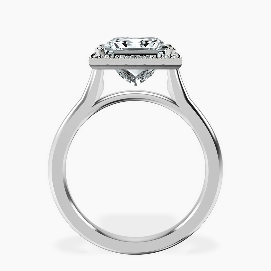 Platinum Harriet Halo 2mm Lab Diamond Ring side right image one