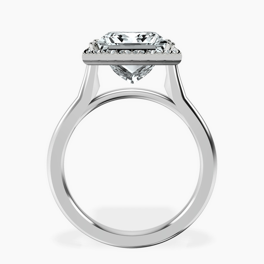 Platinum Harriet Halo 2mm Lab Diamond Ring side right image one