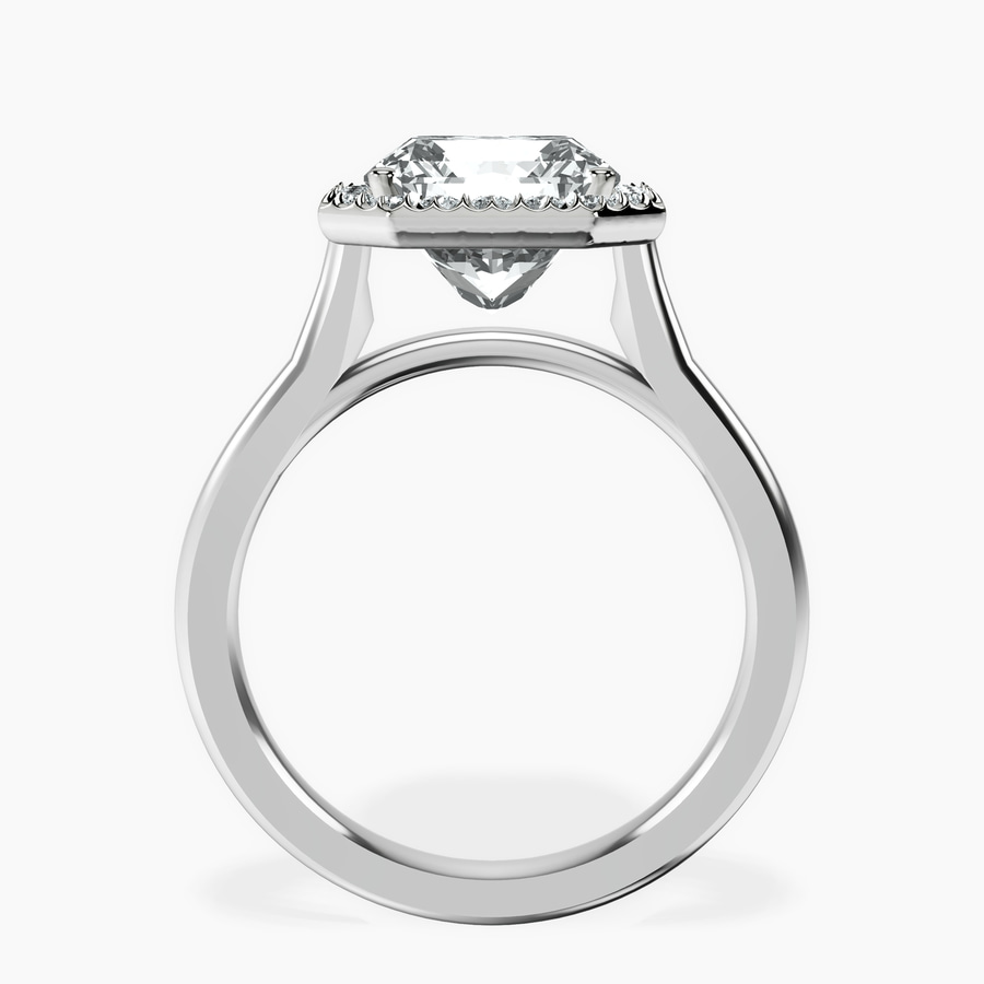 18kt White Gold Harriet Halo 2mm Lab Diamond Ring side right image one