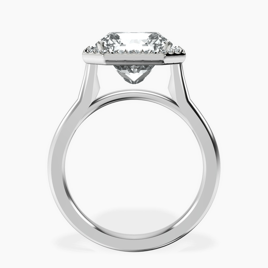 Platinum Harriet Halo 2mm Lab Diamond Ring side right image one
