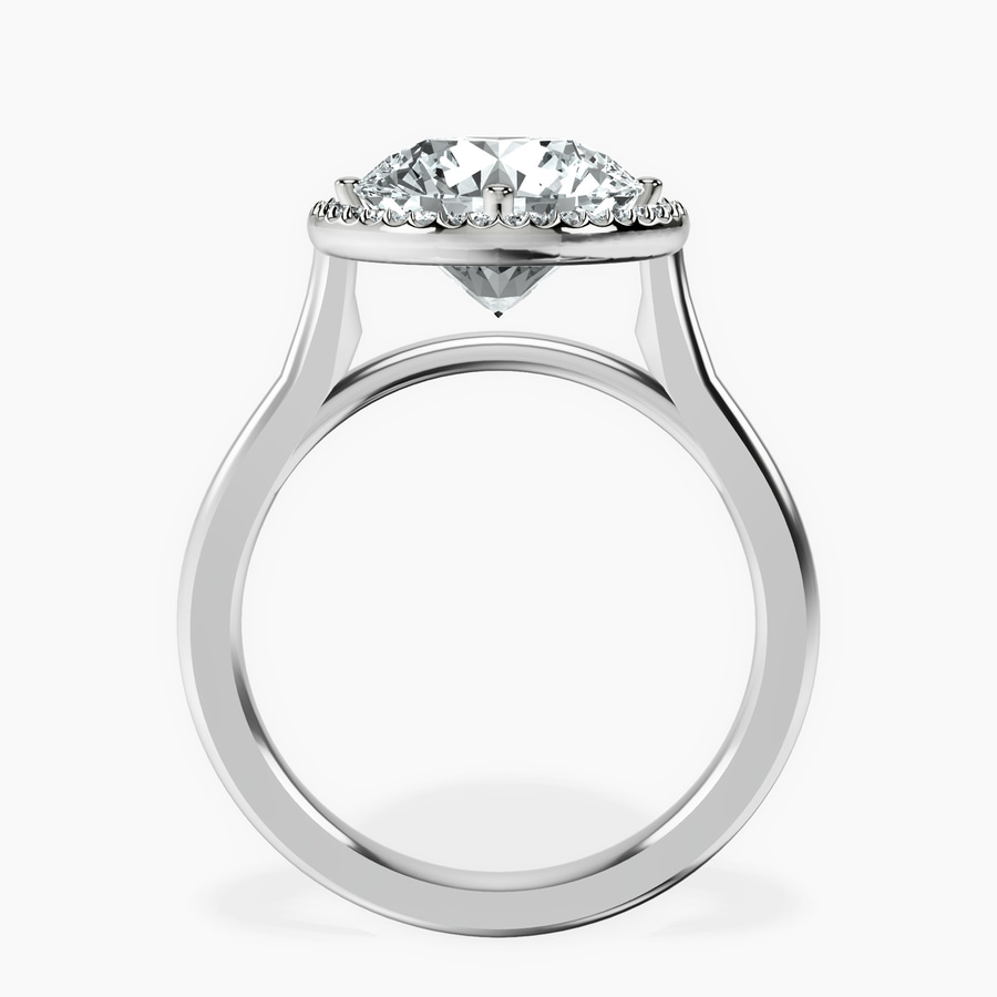 Platinum Harriet Halo 2mm Lab Diamond Ring side right image one