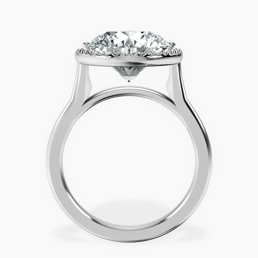 Platinum Harriet Halo 2mm Lab Diamond Ring side right image one