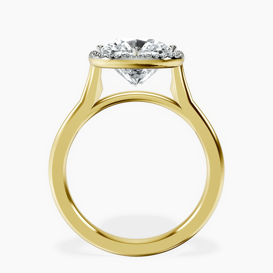 14kt Yellow Gold Harriet Halo 2mm Lab Diamond Ring side right image one