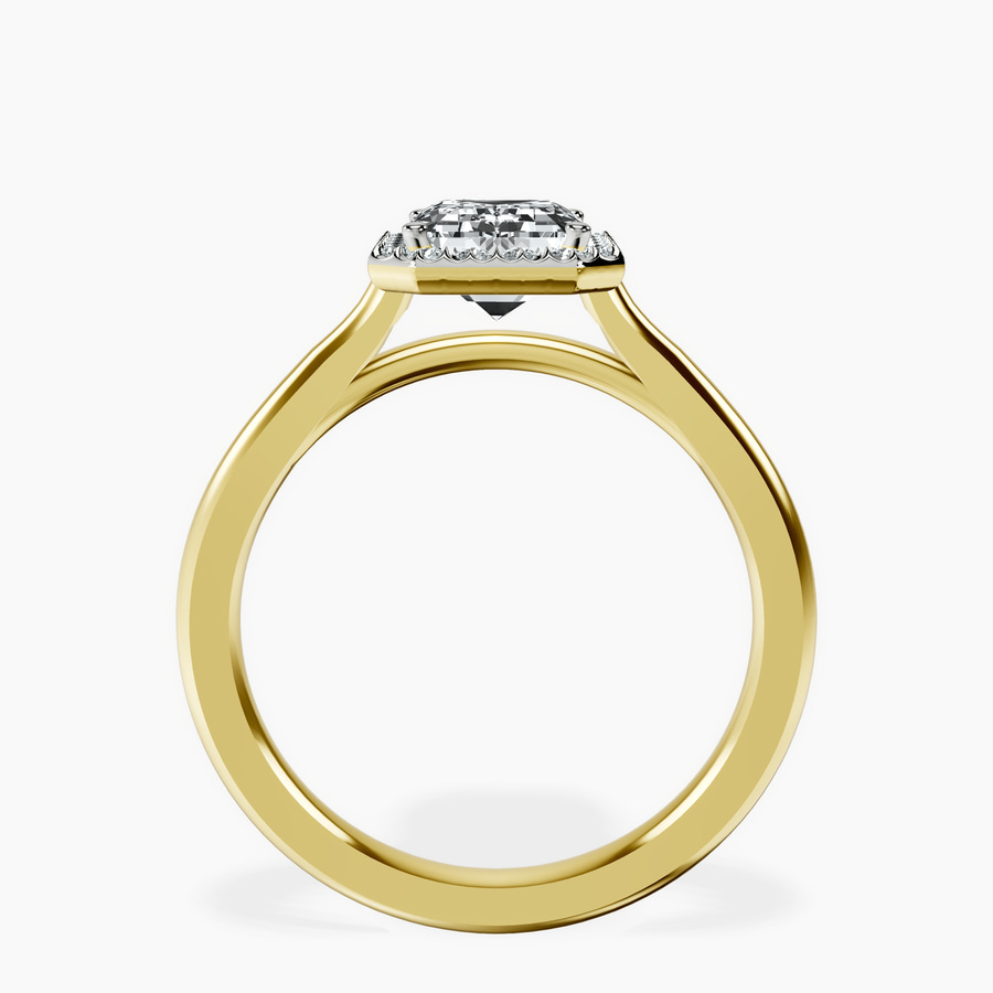 18kt Yellow Gold Harriet Halo 2mm Lab Diamond Ring side right image one