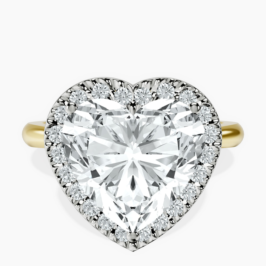 14kt Yellow Gold Harriet Halo 2mm Lab Diamond Ring front image