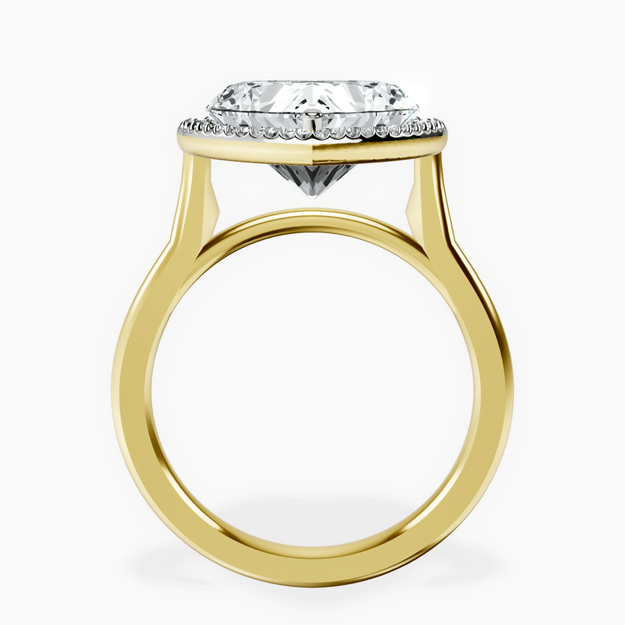 14kt Yellow Gold Harriet Halo 2mm Lab Diamond Ring side right image one