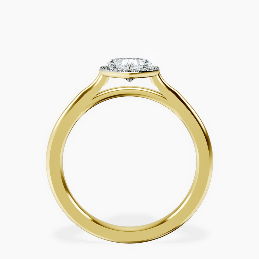14kt Yellow Gold Harriet Halo 2mm Lab Diamond Ring side right image one