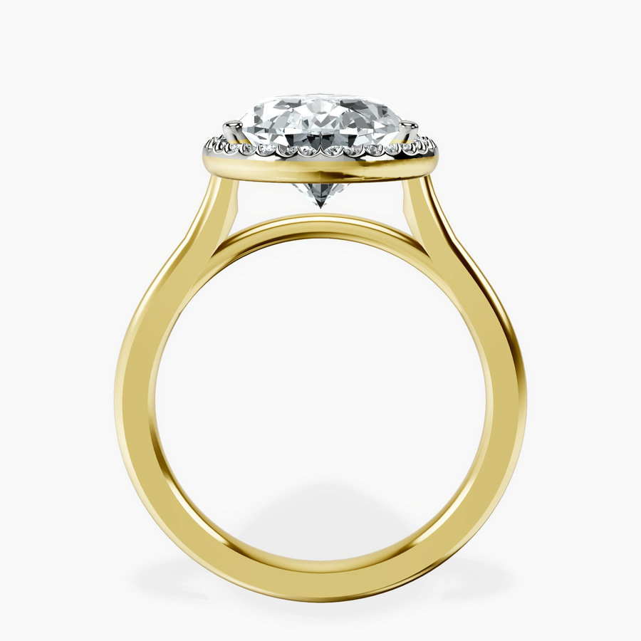 14kt Yellow Gold Harriet Halo 2mm Lab Diamond Ring side right image one