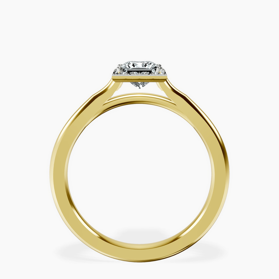 14kt Yellow Gold Harriet Halo 2mm Lab Diamond Ring side right image one