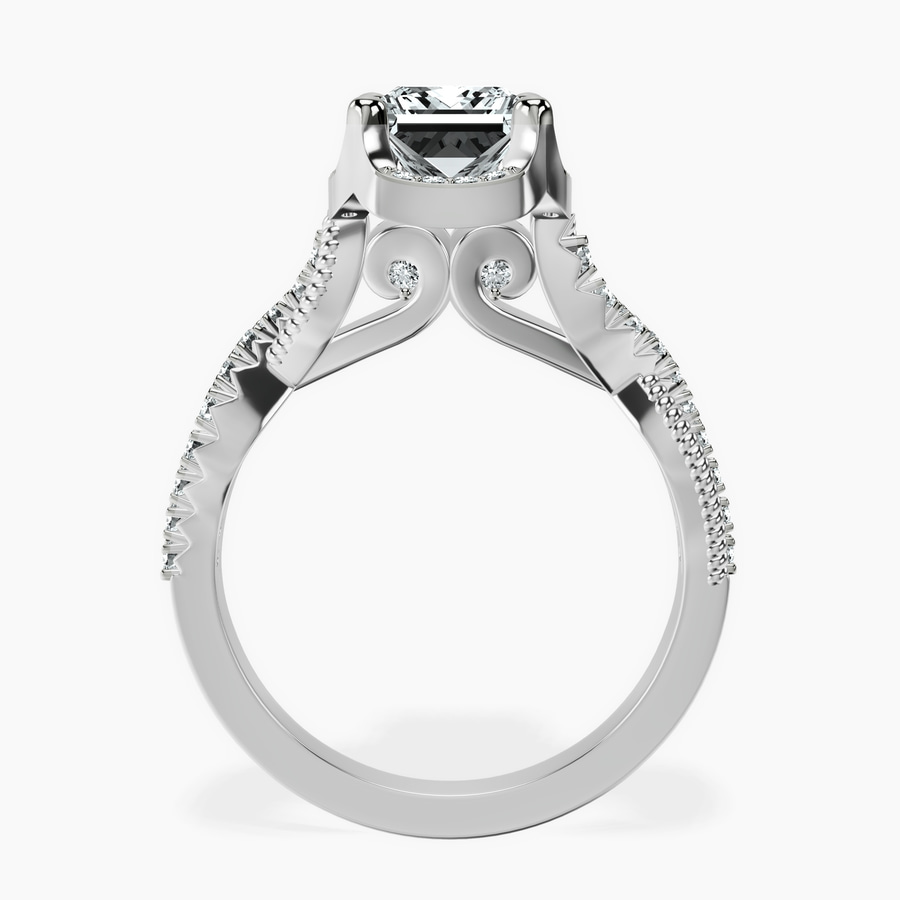 Platinum Astoré Channel Glided Lab Diamond Ring side right image one