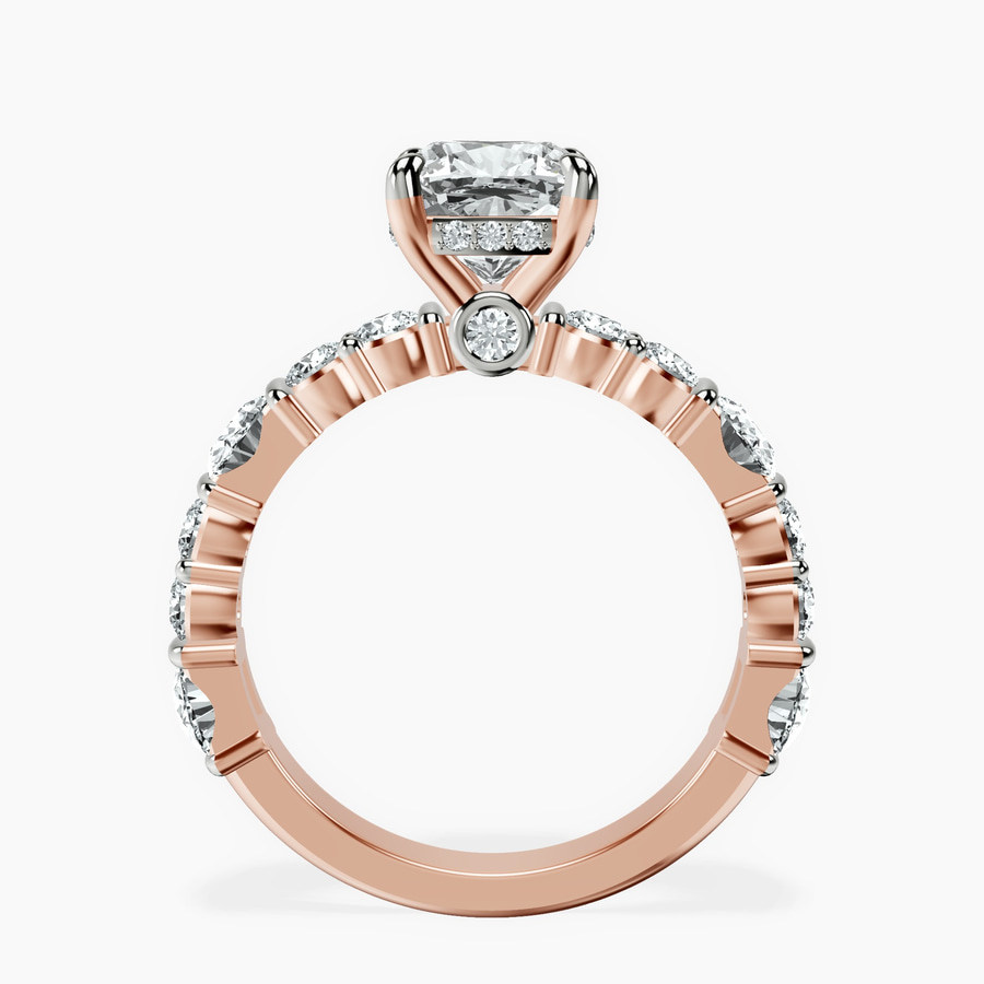 18kt Rose Gold Enchanted Bliss Side Stone Lab Diamond Ring side right image one