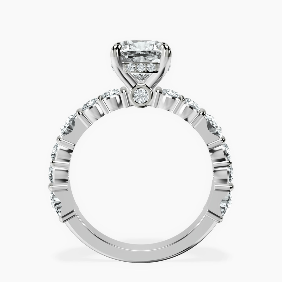 Platinum Enchanted Bliss Side Stone Lab Diamond Ring side right image one