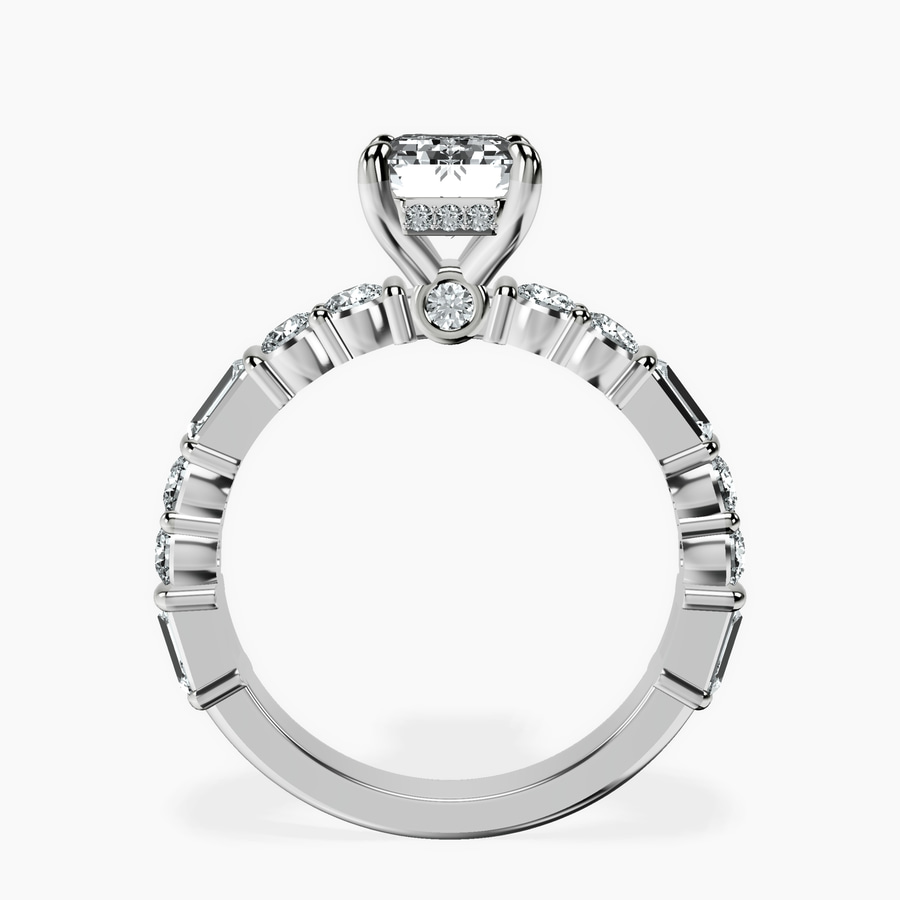 Platinum Enchanted Bliss Side Stone Lab Diamond Ring side right image one