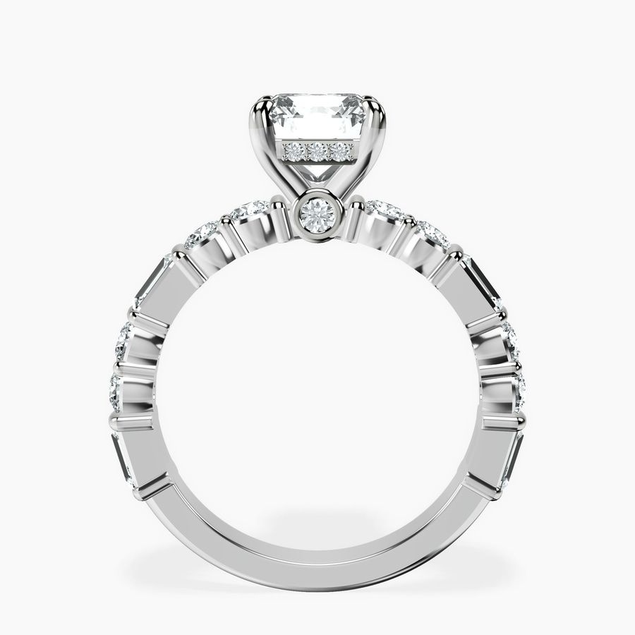 Platinum Enchanted Bliss Side Stone Lab Diamond Ring side right image one