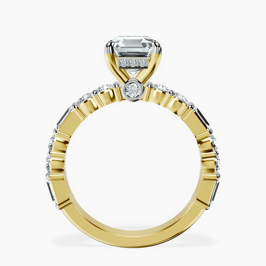 18kt Yellow Gold Enchanted Bliss Side Stone Lab Diamond Ring side right image one