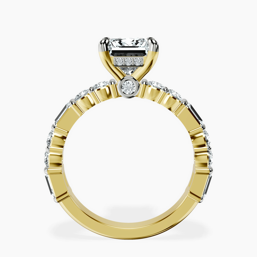 10kt Yellow Gold Enchanted Bliss Side Stone Lab Diamond Ring side right image one