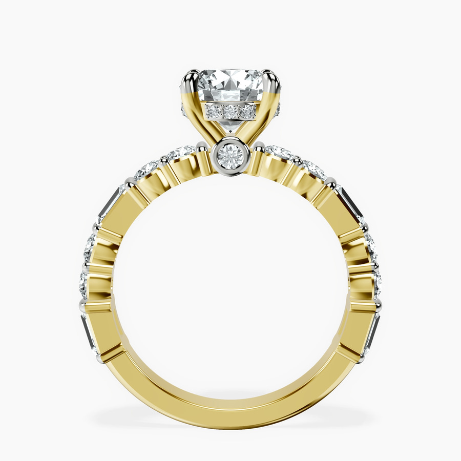 10kt Yellow Gold Enchanted Bliss Side Stone Lab Diamond Ring side right image one