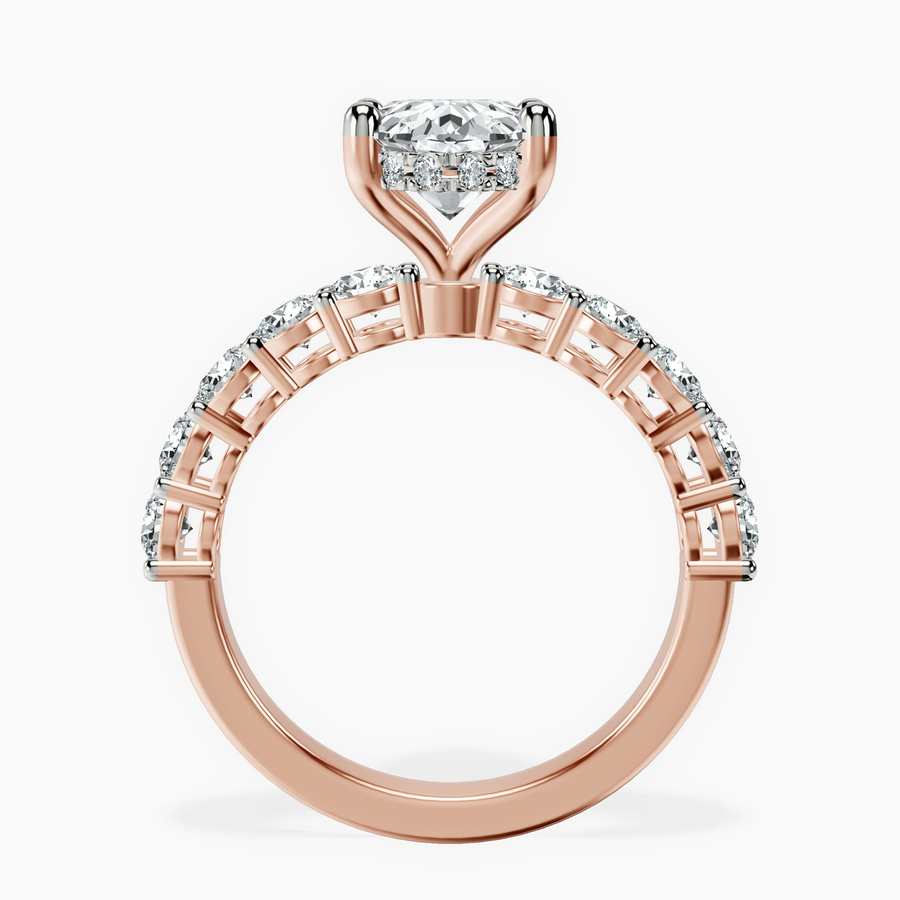 10kt Rose Gold Elinor Side Round Lab Diamond Ring side right image one