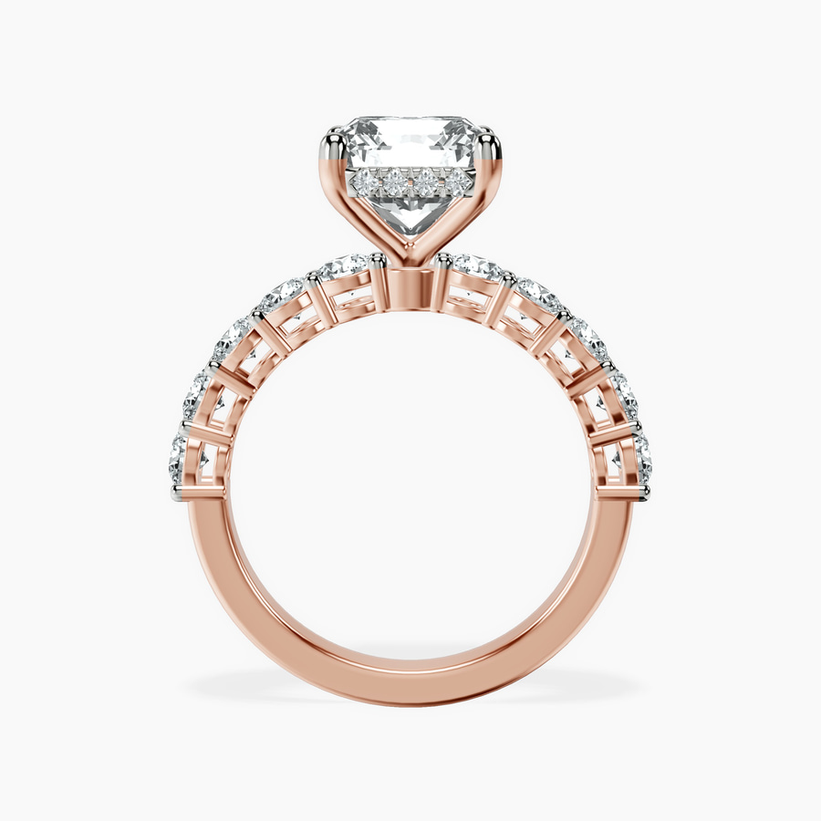 10kt Rose Gold Elinor Side Round Lab Diamond Ring side right image one
