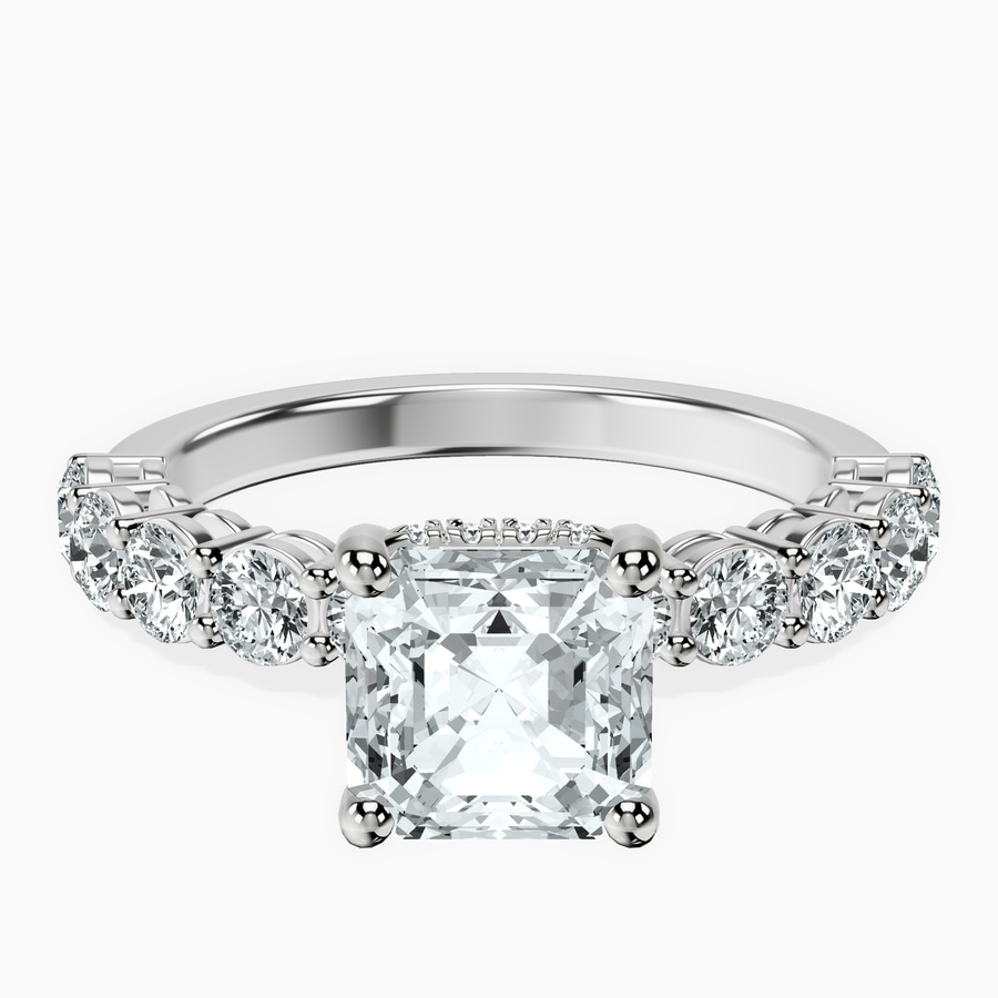 Platinum Elinor Side Round Lab Diamond Ring front image