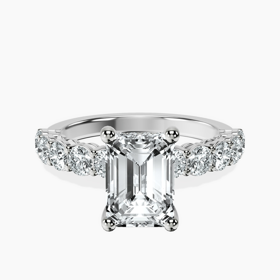 Platinum Elinor Side Round Lab Diamond Ring front image