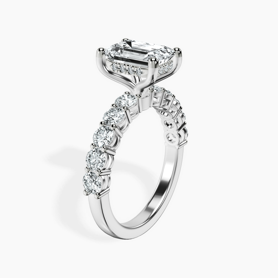 Platinum Elinor Side Round Lab Diamond Ring standing product image one