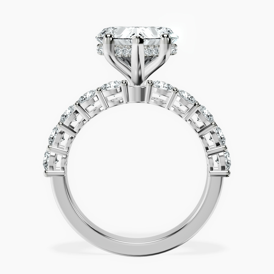 Platinum Elinor Side Round Lab Diamond Ring side right image one