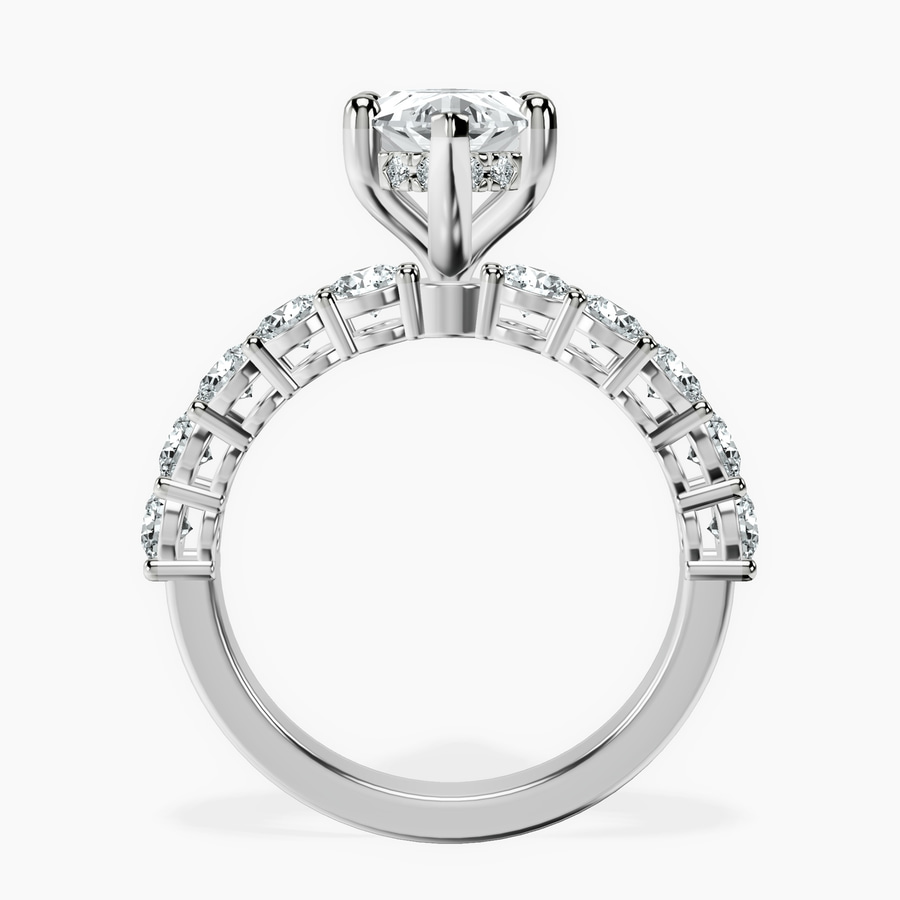 10kt White Gold Elinor Side Round Lab Diamond Ring side right image one