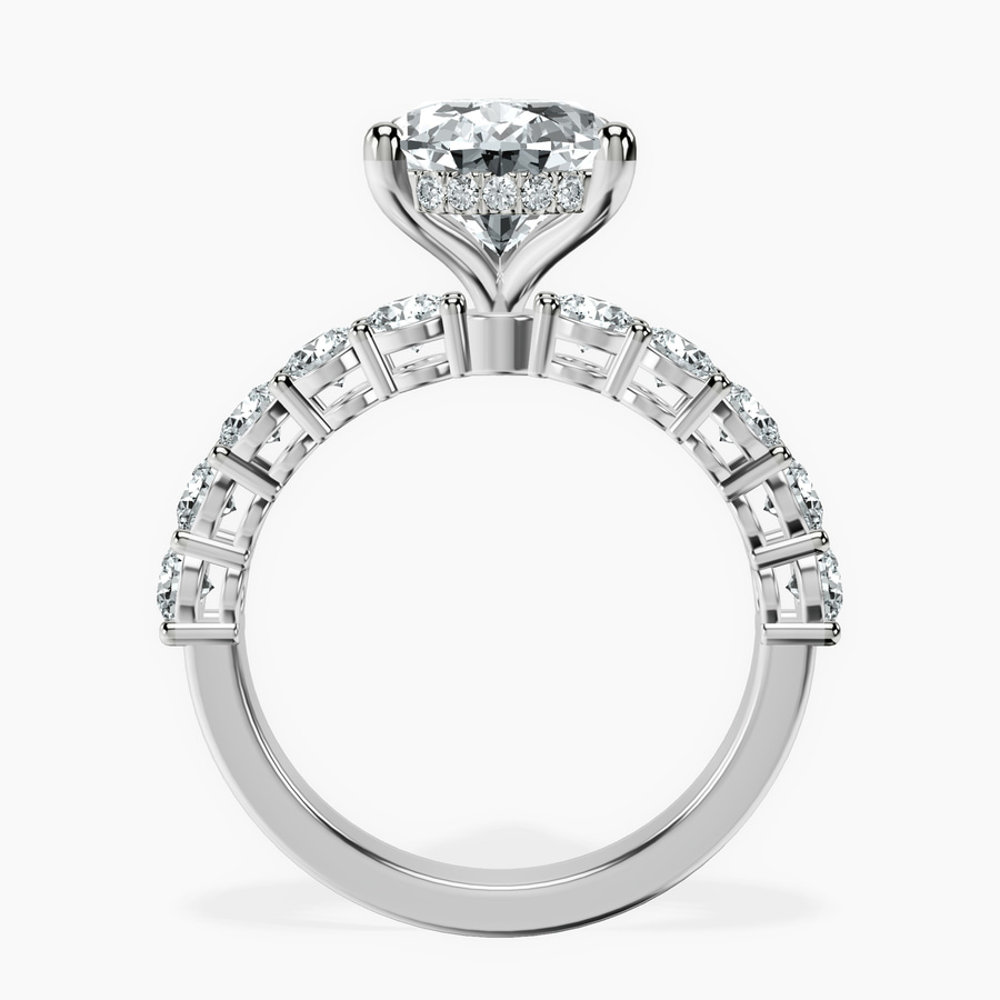 10kt White Gold Elinor Side Round Lab Diamond Ring side right image one