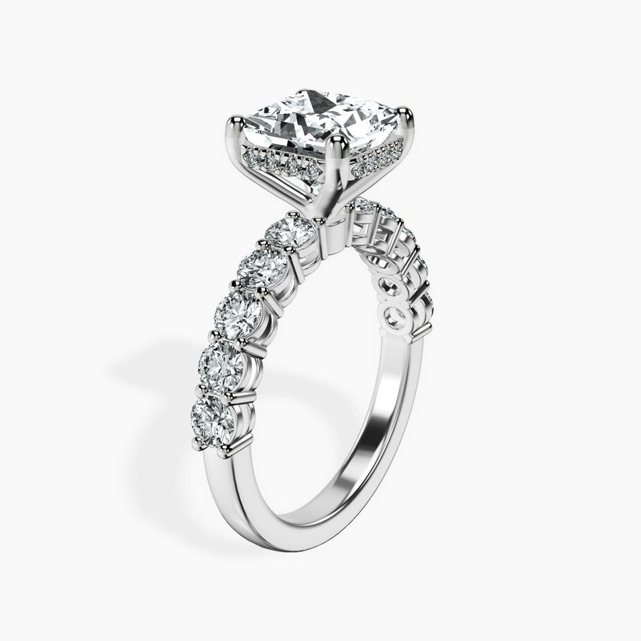 Platinum Elinor Side Round Lab Diamond Ring standing product image one