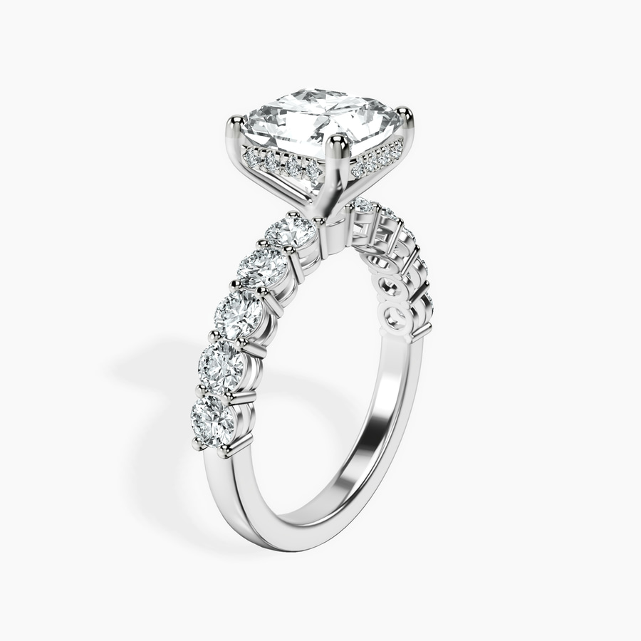 Platinum Elinor Side Round Lab Diamond Ring standing product image one