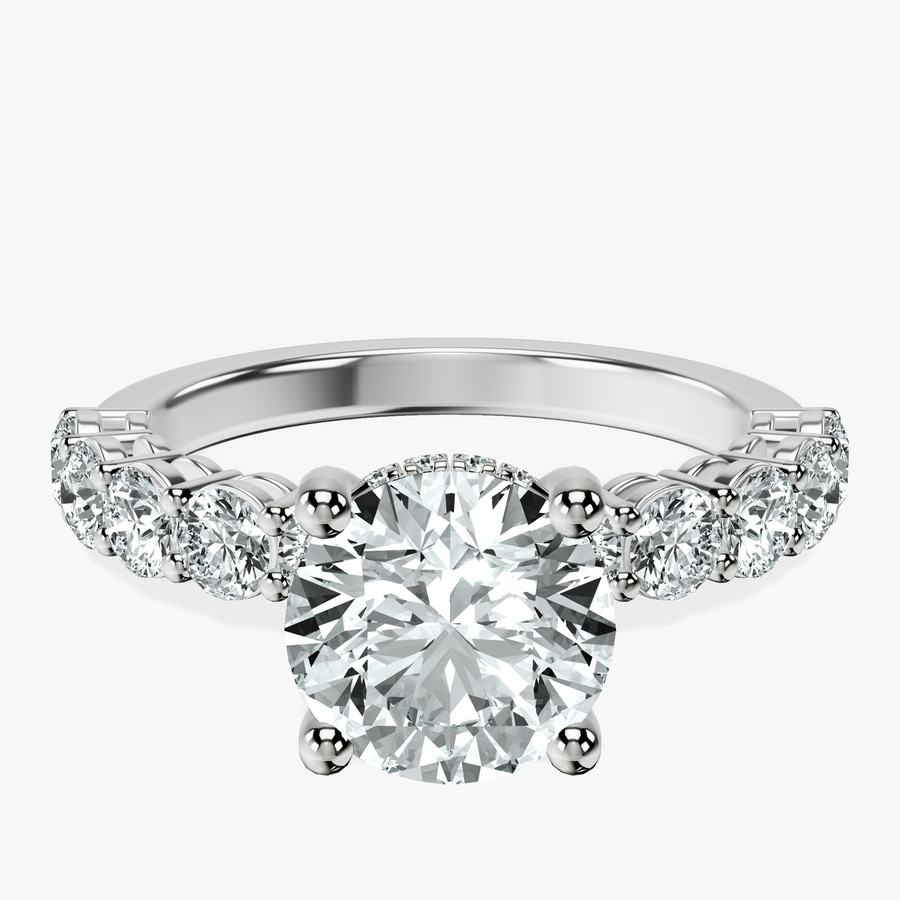 Platinum Elinor Side Round Lab Diamond Ring front image