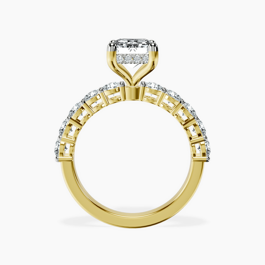 14ct Yellow Gold Elinor Side Round Lab Diamond Ring side right image one