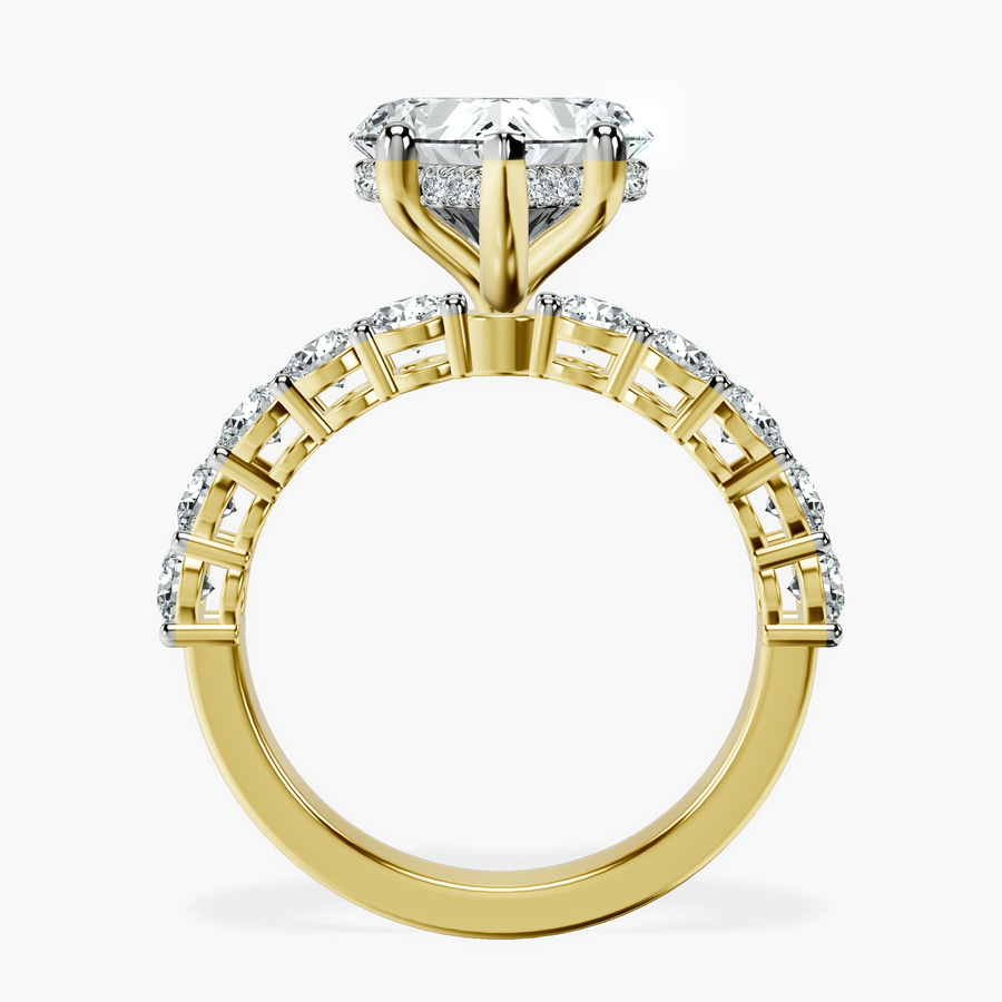 10kt Yellow Gold Elinor Side Round Lab Diamond Ring side right image one