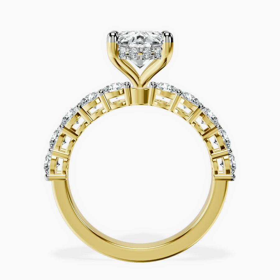 10kt Yellow Gold Elinor Side Round Lab Diamond Ring side right image one