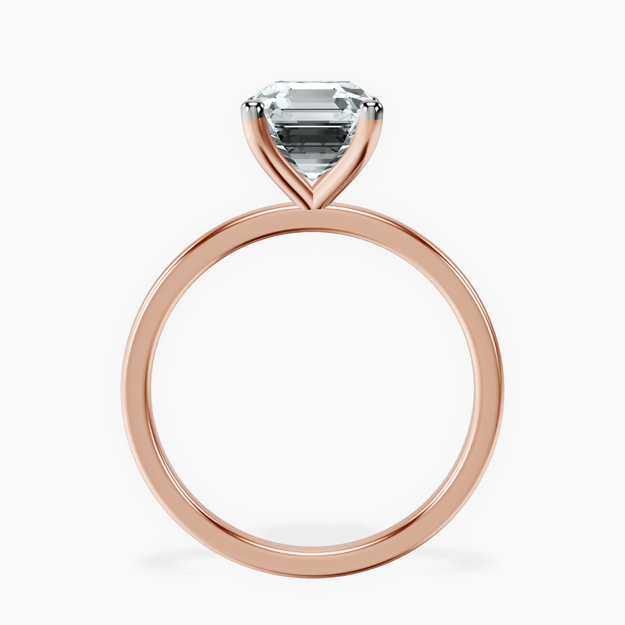 14kt Rose Gold Four Prong Solitaire 1.5mm Lab Diamond Ring side right image one
