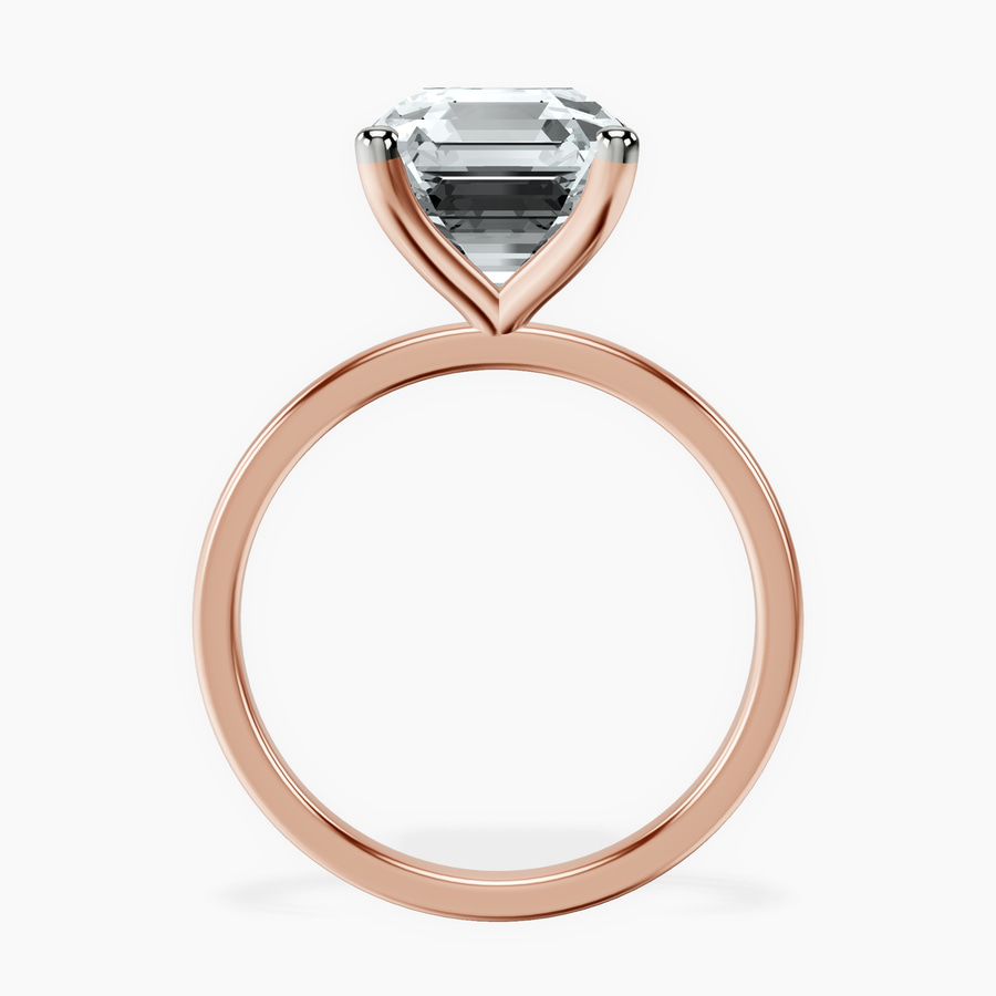 10kt Rose Gold Four Prong Solitaire 1.5mm Lab Diamond Ring side right image one